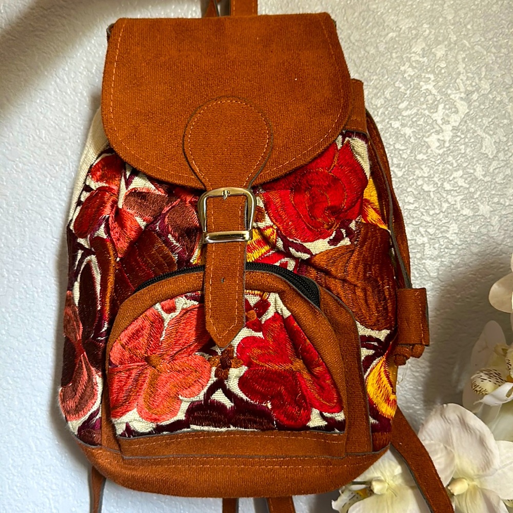 New Artisan made backpack with Beautiful Floral Embroidery 🌺🌼🌸